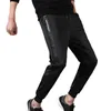 Men's Pants Comfortable Mens Sweatpants Plus Size Simplicity Solid Color Thermal Trouser Warm Black Breathable Fur Lined