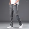 Jeans Masculino 2023 Calças Masculinas Finas Lisas Soltas Negócios Casual Roupas Simples Elásticas Calças Leves