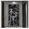 Art Posters And Paintings Black And White Animals Canvas Paintings on the Wall Art Pictures Cuadros Giraffes with Sunglasses Funny Woo