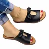 Sandalen 2022 Mode Frauen Wohnungen Schmetterling Knoten Sandalen Offene spitze Pu OneBar Hausschuhe Casual Damen Schöne Bogen Strand Schuhe Flache rutschen Z0224