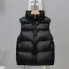 Femmes gilet manteaux designer femmes jeans gilet pour femmes sans manches col montant fermeture éclair courte polyester outwear manteaux duvet de canard blanc contraste couleur mode