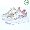 Designer Italie réaction en chaîne chaussures de course baskets réfléchissantes triple noir blanc multicolore daim rouge bleu jaune fluo tan luxe hommes femmes designer formateurs