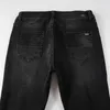 Amirres Jeans Designer Pantaloni Uomo 23 stagione nuova toppa usurata Denim lavabile jeans neri pantaloni gamba mendicante stracciato personalità amr 80LP