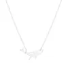 Chaînes Poisson Pendentifs Collier Pour Femmes En Acier Inoxydable Simple Creux LittlenWhale Dames Mode Chaîne En Or 2023 Bijoux