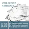 Membrane pour thérapie sous vide, Machine de cryolipolyse pour la réduction de la graisse corporelle et avec 4 poignées cryogéniques