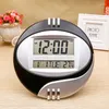 Wandklokken Praktische temperatuurweergave Digitale elektronische klok LCD Moderne kalender LED Bracket Watch Mute of Home Office Decoratio