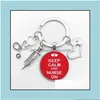 Andra konst och hantverk Keychains Beautif Doktor Angel Mönster Badge Keychain Mini Medical Model Nurse Day Keyring Friendly Examens Dhsju