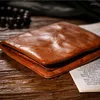 Wallets Retro Wash Men's Short Leather Purse Simple Plant Tanned Small Money Clip High-grade Head Layer Cowhide Student Wallet