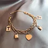 Charm-Armbänder, Hip-Hop-Stil, Armband, Damen, Temperament, Multi-Trend, Nische, leichter Luxus, Sinn für Design, Titanstahl-Schmuck