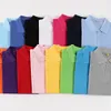 Men Designer Polos Shirt Solid Slim Tees High Street Business Tops Summer Short Short Shirt Shirt 15 Color