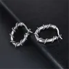 Hoop Earrings & Huggie ZORCVENS Punk Male Silver Color Stainless Steel Piercing Round For Men Fashion Jewelry Gifts Wholesale