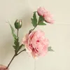 Dekoracyjne kwiaty wieńce w stylu chiński pojedynczy gałąź piwonia imitacja kwiat dekoracji domowej ślub ślubny droga wiodąca ściana