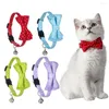 Colliers en coton pour chiens, joli nœud papillon pour animaux de compagnie, lavable, Triangle, accessoires de cou faits à la main, anneau cloche, écharpe Bandana