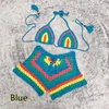 Mixte Couleur Gland Bikini Sexy Crochet Bikini Crop Top Et Short D'été Plage Femmes 2 Pièce Ensemble Taille Haute String Maillot De Bain