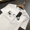 T-shirts masculins 2023 Summer Paris Designer Tee Tee Luxury Flocking Letter Tshirt T-shirt Classic Fashion Green Womens Short Coton Cotton T-shirt Tops S-4XL.PDD2