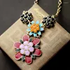 Pendant Necklaces Charming Fancy Flowers Pendants Bib Necklace Online Store Wholesale Dress Jewelry Accessories Gifts