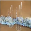 مركزية الزفاف المركزية Candelabra Clear Candle Candle Candlesticks Candlesticks لحفلات الزفاف الحدث 0224