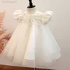 Vestidos de menina Gaun Malam Putri Lolita Spanyol Bayi Gaun Prom Pembaptisan Pesta Ulang Tahun Pernikahan Desain Manik Renda untuk Anak Perempuan A1617