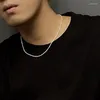 Hänghalsband 2023 Kvinnor Simple Silver Color Choker Halsband minimalistiska CLAVICLE Kedjekedjan Bridegroom Bröllopsengagemangsmycken för