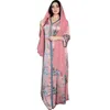 Vêtements ethniques robes arabes printemps imprimé fleuri Robe femmes diamant dubaï arabe turquie maroc caftan islamique Robe Robe Vestido