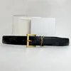 Designer-Gürtel S-Schnalle-Gürtel für Damen, echtes Leder, 3 cm breit, hochwertige Herren-Cnosme-Damenbund-Cintura-Ceintures mit Box