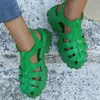 Сандалии Candy Color Fashion Girls Sandals Summer Women 55 -см платформа PU