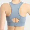 Yoga outfit åh! Women Sports BH Full Support Racerback Crop Tops U-Tie Padded Thin Strap Bralette Gym Sleuveless Underwear
