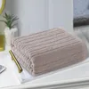 Towel 1-3pcs Japanese Style Face/Bath Pure Cotton Solid Stipre Beige Blue Grey Beach Bathroom Washcloth Adult Home El Textile