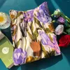 Rokken lila print ruche elegante midi rok dames zomer forens veelzijdige elastische taille lang met zakken met zakken