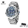 Wristwatches 2023 XFCS Benyar Top Brand 41mm Automatic Mechanical Men's Watches Stainless Steel Men Watch Waterproof Reloj Hombre