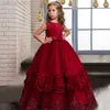 Sukienki dla dziewczynki Krokoterning Evening Party Dress for Children Come Lace Sukienki księżniczki Vestido Flower Girl