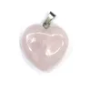 Pendant Necklaces Natural Stone Pendants Heart Shape Crystal Agates Turquoises Charms For Jewelry Making Bracelet Necklace Gift