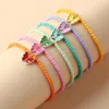 Bracelets de charme 6pcs Bohemian simples miyuki contas de cadeia para adolescentes meninas moda moda colorida pulseira de borboleta jóias