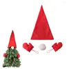 Рождественские украшения 4pcs Санта -Клаус Шляпа Topper Topper с носом украшения Hugger для праздничной вечеринки