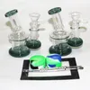 4,5 polegadas Mini Recycler Dab Rigs Bongo Bong Gongrys Pulpes de água de vidro de vidro plataforma de óleo com uma tigela de vidro articular de 14 mm ou 4 mm de quartzo Banger