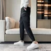 Men's Pants Autumn Winter Thick Warm Jeans For Men Clothing 2023 Fashion Side Pockets Slim Fit Casual Denim Trousers Joggers Black 36