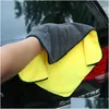 Serviette de soins de voiture Polissage Serviettes de lavage Peluche Microfibre Lavage Séchage Forte Épaisse Fibre de polyester Chiffon de nettoyage 4,7 Drop Livraison M Dhee5