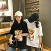 Womens T-Shirt Mens T-Shirt Tops Trends Colored Bulb Teddy bear Designer Casual Cotton Short Sleeves Luxury Clothing Couples Clothes