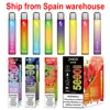 Espagne Entrepôt à l'UE Original E Cigarette POCO ÉNORME VAPOSE VAPOSE PRÉFULTÉE 15 ML POD 5000 PUFS 650MAH COBLE MESH