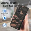 Casos de telefone ￠ prova de choques para Samsung Galaxy Z Fold 4/3 Camuflage Pattern PU PU CAEL