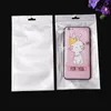 13*24cm Plastic Packaging Bag white Clear Zipper Retail Opp Bags For Iphone 14 Pro 13 8 7 Plus Cell Phone Case Hang hole Package Bag