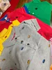 Roupas conjuntos de verão infantil de bebê colorido de doce colar de colarinho de colarinho de colarinho garoto de menino de menino de manga curta camiseta de algodão 230224