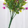 装飾的な花1 PCSシミュレーションローズ人工偽植物ホームガーデンデコレーションポグラルスタッフ