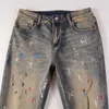 Denim amirres Jeans Pantalones de diseñador Hombre Amr desgastados jeans lavados personalidad de los hombres moda juvenil leggings delgados hombre con agujeros 5CAR