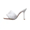 2023 فستان LIDO أحذية صندل البغال مسطحة الكعوب المنسوجة مصممة مصممة للنساء Square Square Ladies Wedding High Heels Shoes Dress Toe Fashion Musts Size 34-40