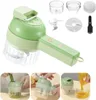 Fruit Vegetable Tools Handheld Electric Cutter Set Wireless Food Processor for Garlic Chili Pepper Onion Ginger Celery Meat with Brus 230224