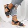 Sandaler Summer Sandals Women's Shoes 2022 Trend Wedge Platform Casual Flat Designer Elegant Party Heels gratis frakt Sandalias de Tacon Z0224