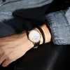 Montres-bracelets montre pour hommes saphir Relogio Masculino montres pour hommes en cuir véritable Quartz 30m plongée libre étanche