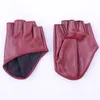 Fashion Half Finger PU Leather Gloves Lady Fingerless Driving Show Glove Multicolor Fingerless Women Men Half Palm Short Mittens