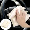 Towel Natural Chamois Leather Wash Suede Genuine Car Absorbent Quick Dry 5 Size Cleaning Cloth Arrive Drop Delivery Mobiles Motorcycl Dhvgf